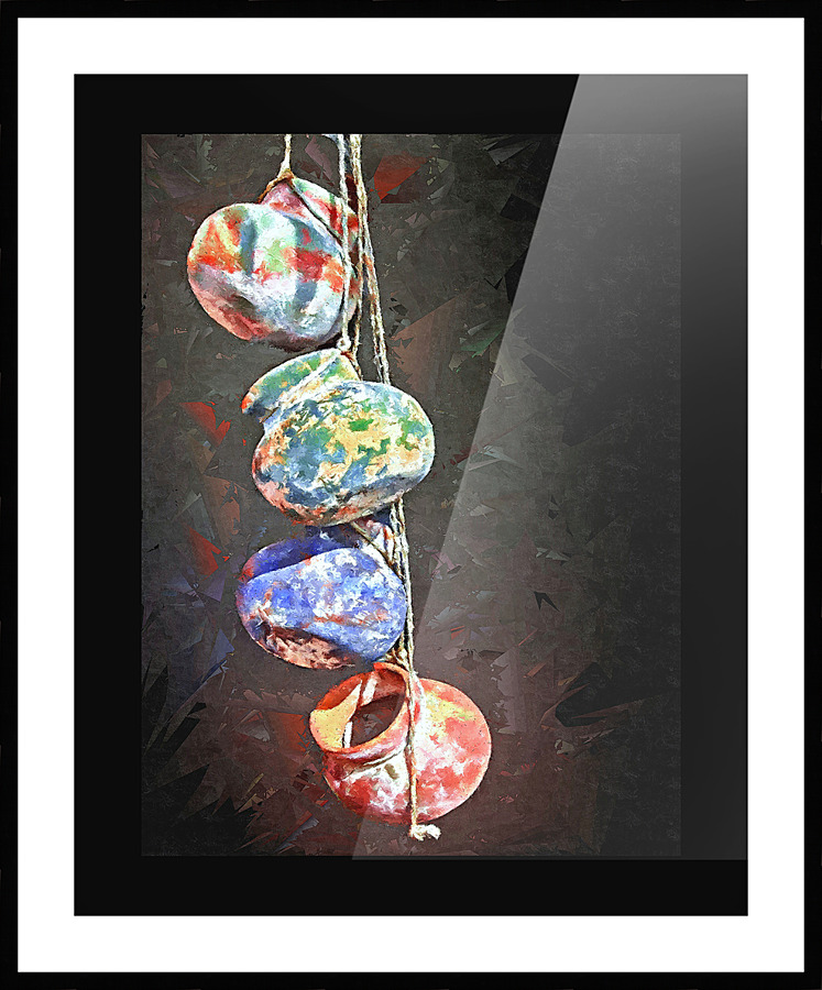 Hanging Pots Picture Frame print