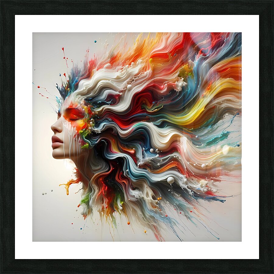 Ink dance Picture Frame print