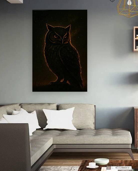 Nocturnal Owl of the Ember Sky by Aaron Potts