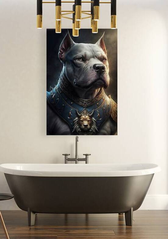 Imperial Guardian Pitbull in Ceremonial Blue Armor by Aaron Potts
