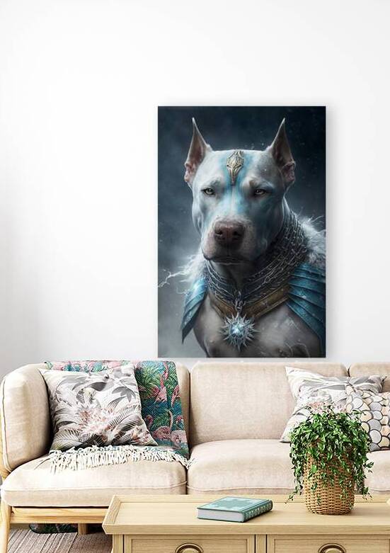 Winterlight Sentinel Pitbull with Celestial Crest by Aaron Potts