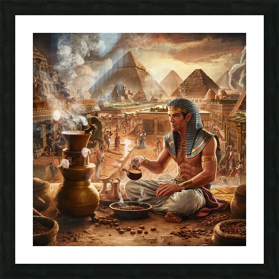 Coffee in ancient Upper Egypt Picture Frame print