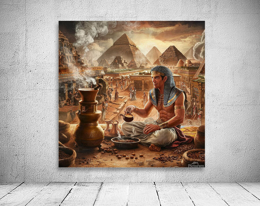 Coffee in ancient Upper Egypt Wall Preview