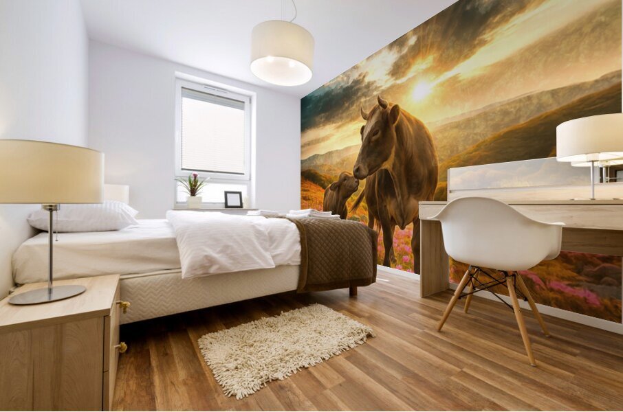Child and Mother Mural print