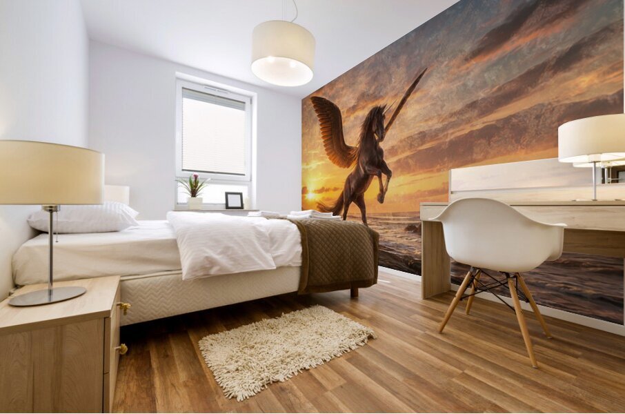 The Winged Unicorn Mural print