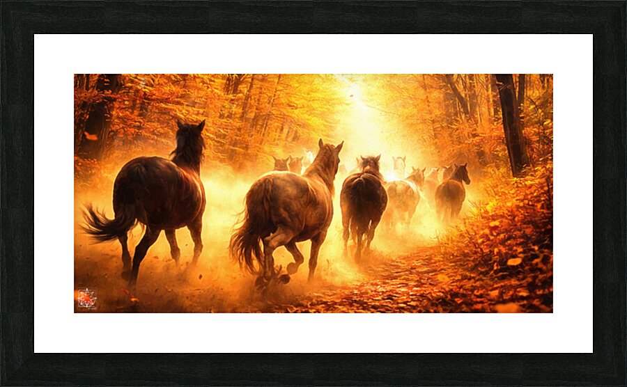 Autumn Run Picture Frame print
