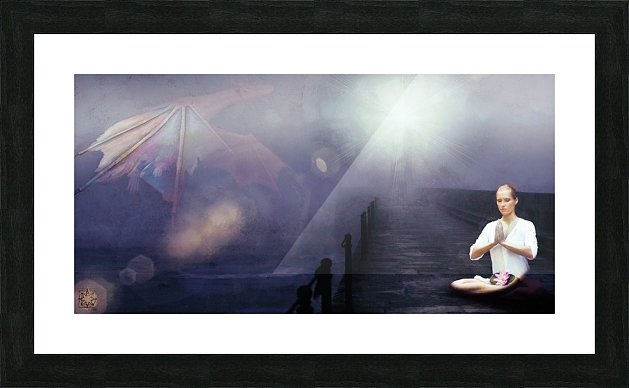 Winged Meditation Picture Frame print