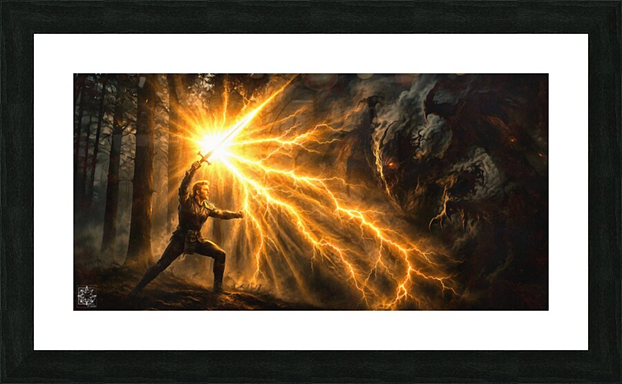 The Hunter Picture Frame print