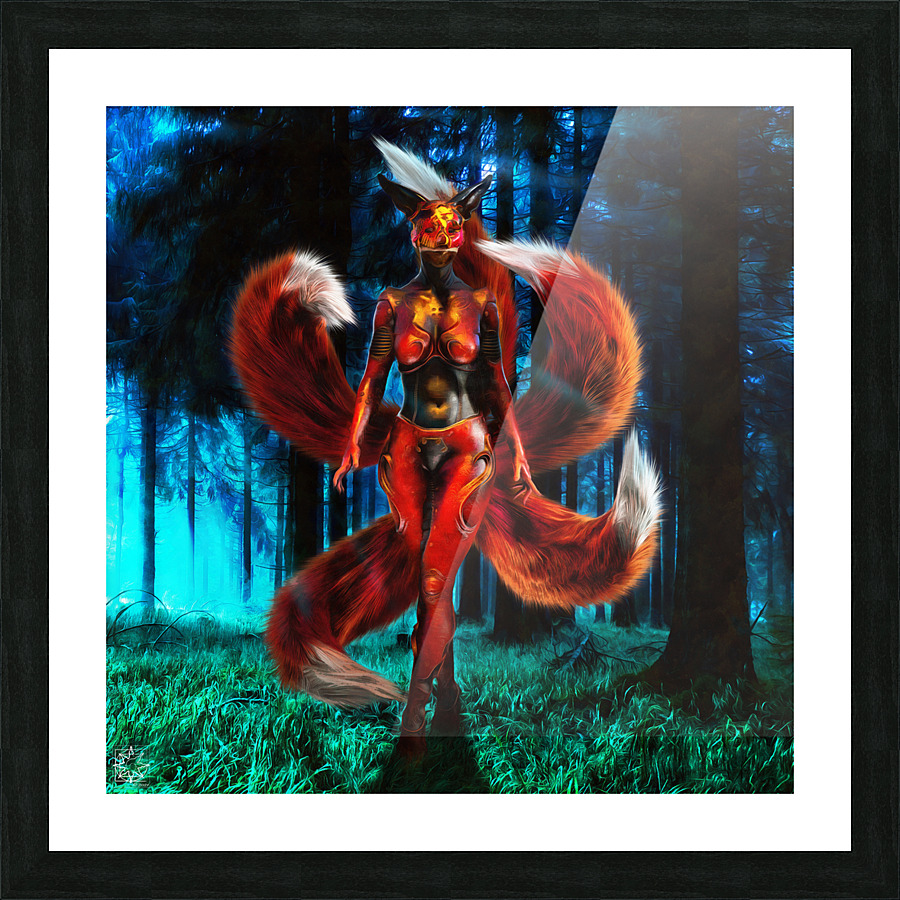 The Five Tailed Fox Picture Frame print
