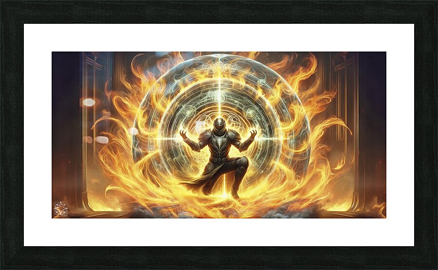 Engulfed in Flames Picture Frame print