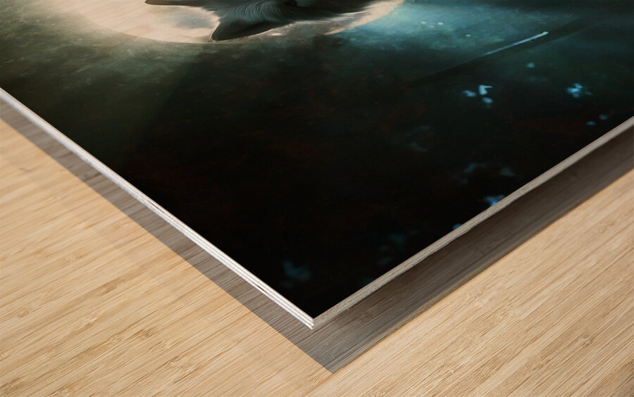 The Moon Singer  2 Wood print