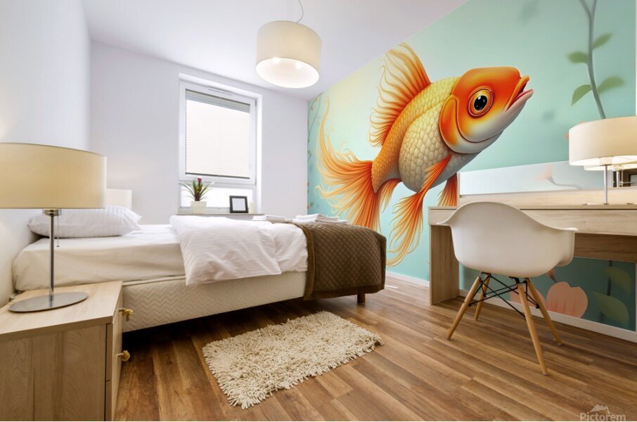 golden fish Mural print