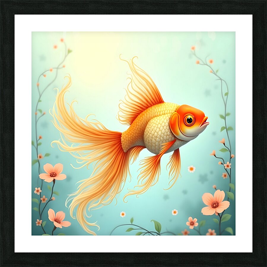 golden fish Picture Frame print