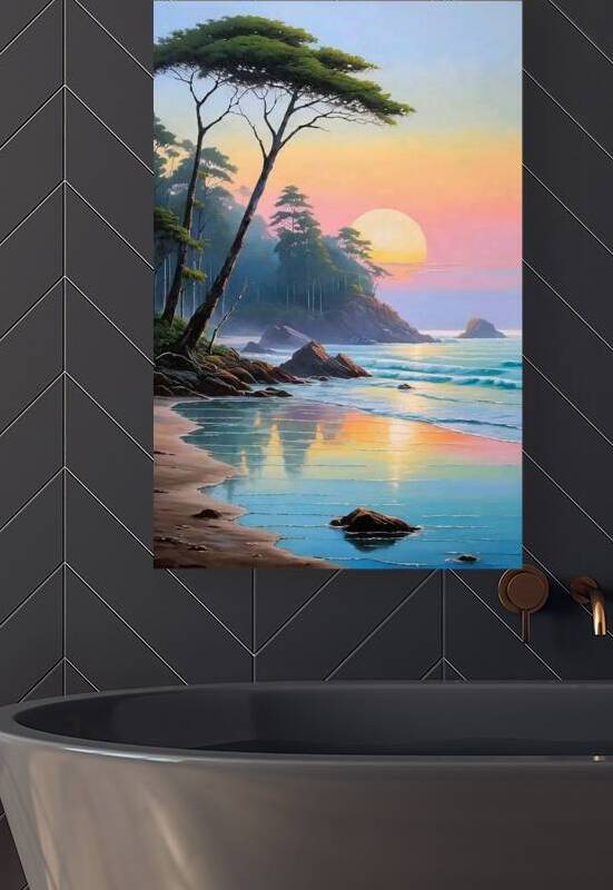 Horizon’s Whisper A tranquil beach by kinana omran