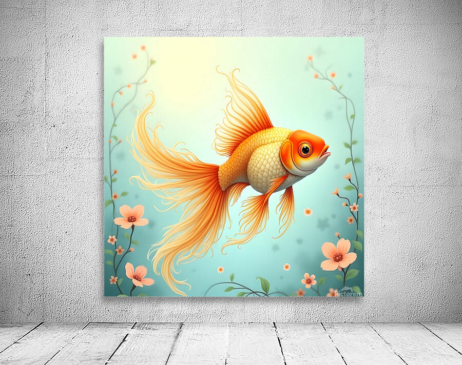 golden fish Wall Preview