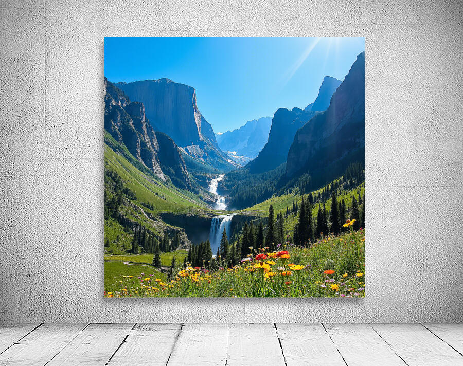 Emerald Falls Meadow Wall Preview