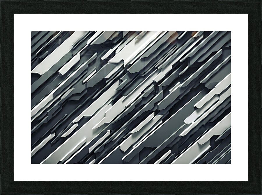 A captivating abstract artwork featuring diagonal Picture Frame print