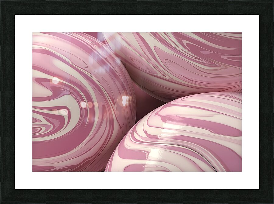 A stunning image featuring three spherical object Picture Frame print