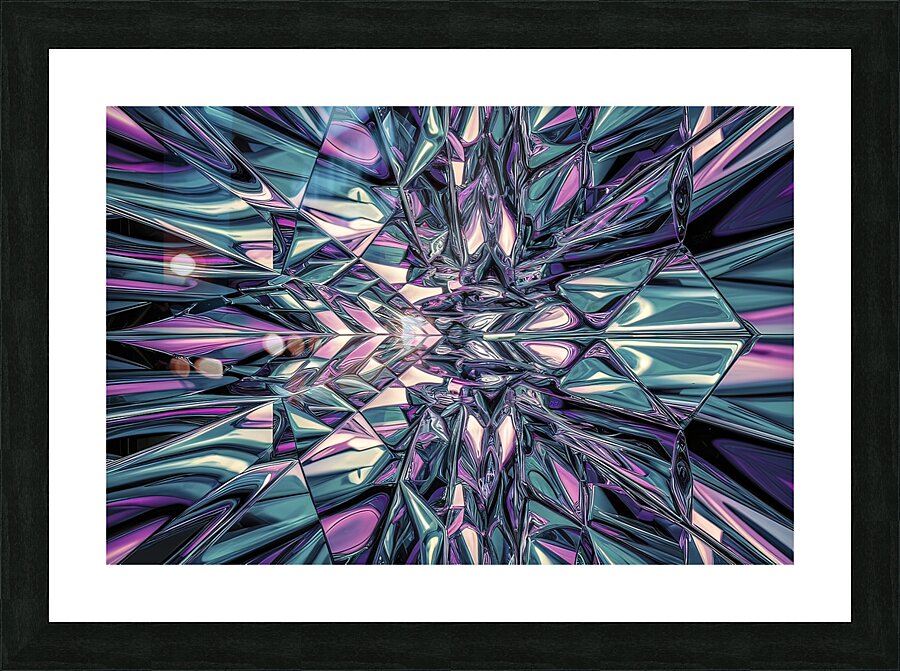 striking abstract image featuring a patterned gla Picture Frame print