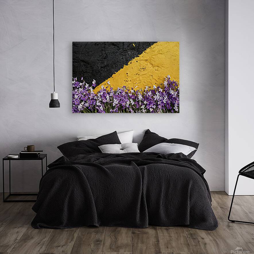 background with purple and white spring flowers.j Reproduction