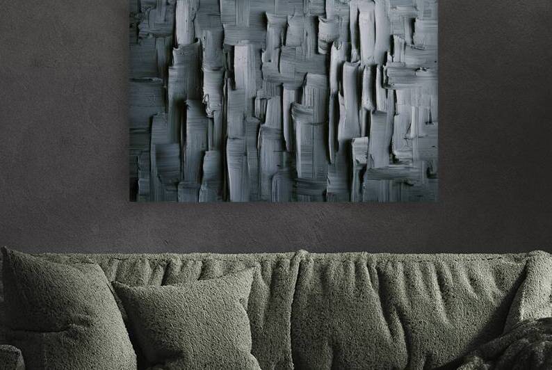 a gray oil paint brush stroke textured background by VeronicMorar