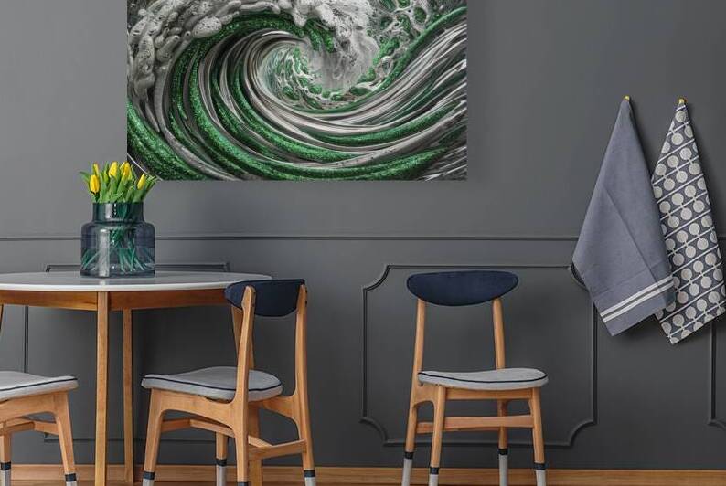abstract background of wave composed of swirling by VeronicMorar