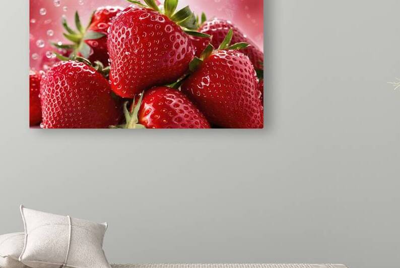 A serene and luscious image of fresh ripe strawbe by VeronicMorar