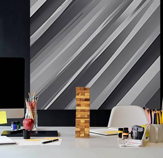 diagonal gray and white lines 1 by VeronicMorar