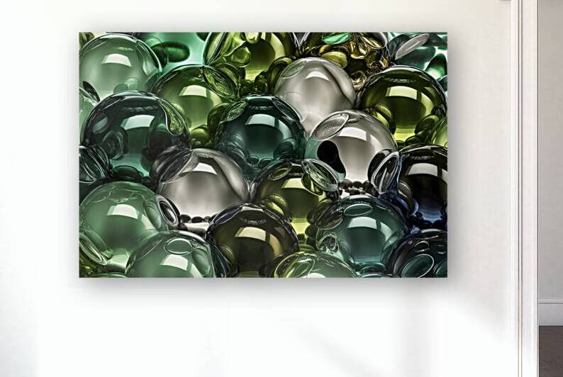 A striking composition of translucent glass spher by VeronicMorar