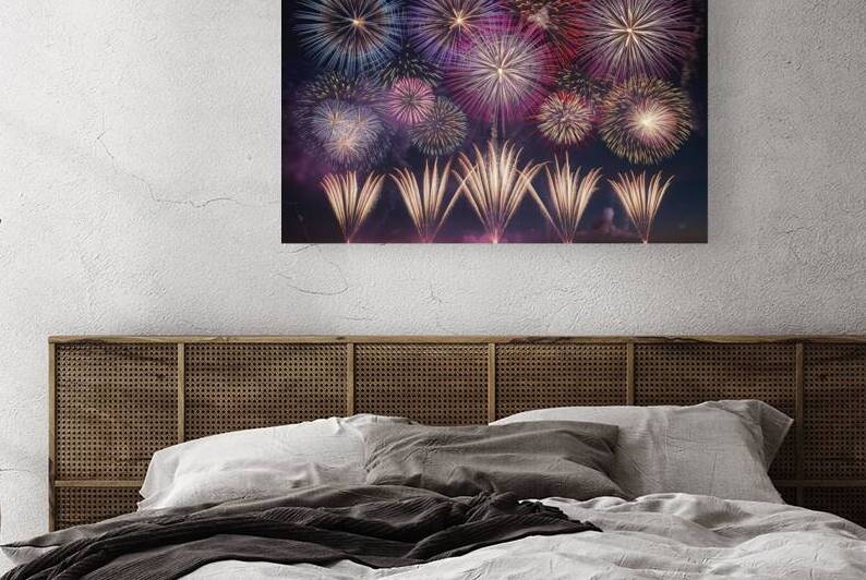 abstract display of fireworks lighting up the nig by VeronicMorar