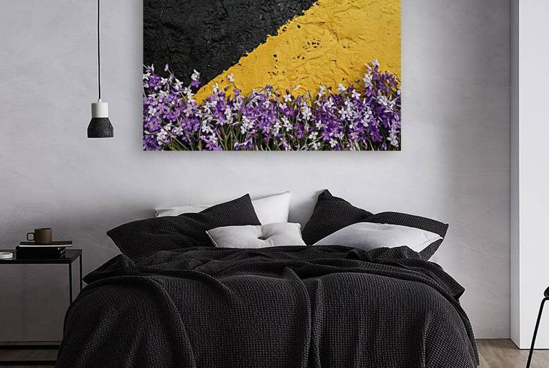 background with purple and white spring flowers.j by VeronicMorar