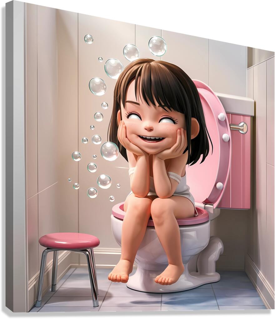 Happy poops time Canvas Print