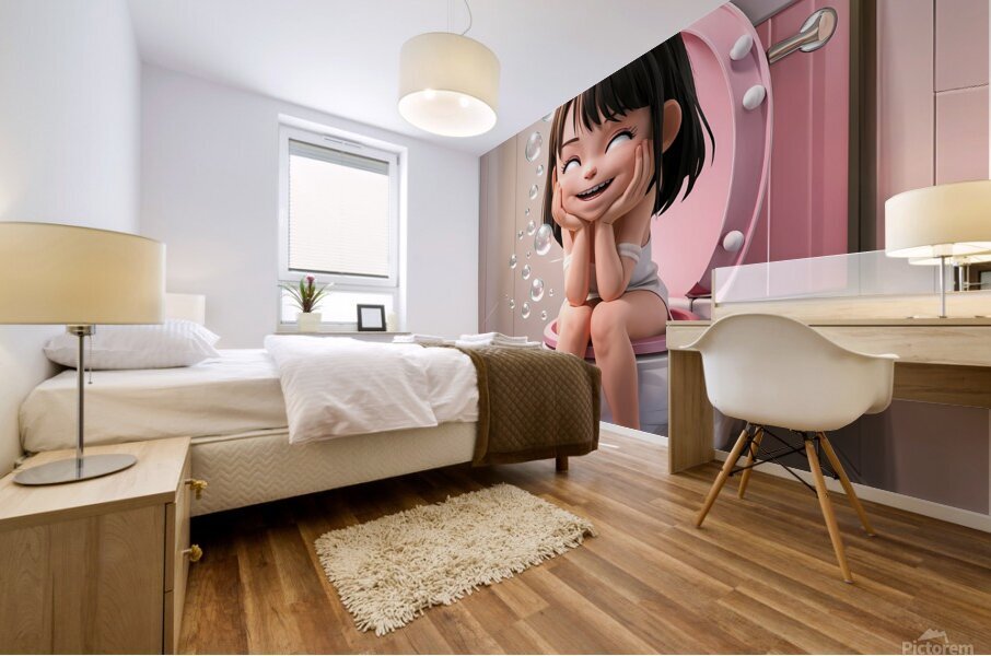 Happy poops time Mural print