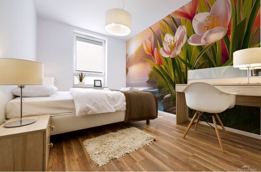 Tranquil Sunset Serenity Mural print