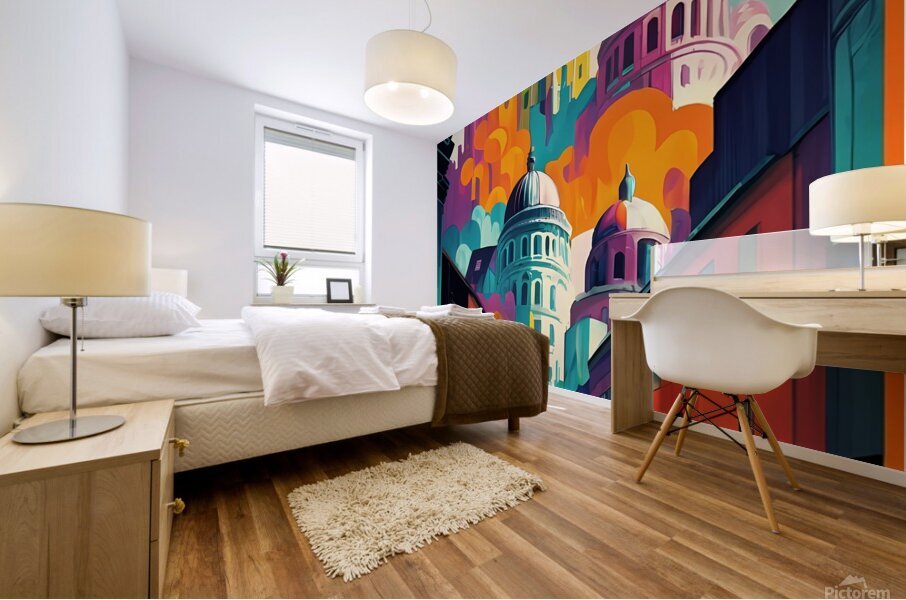 Abstract Urban Symphony Mural print