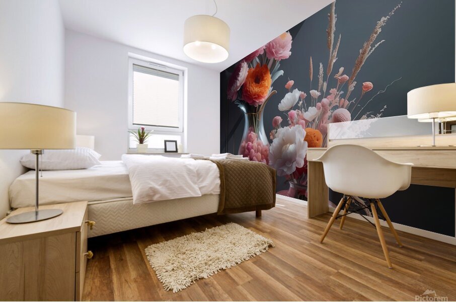 Floral Harmony Elegance Mural print