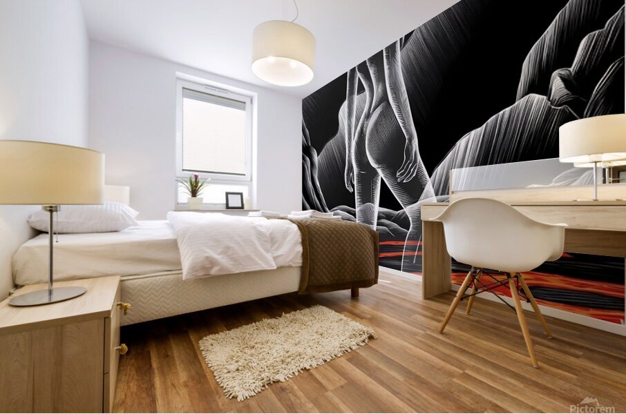 Icy Allure Gaze Mural print