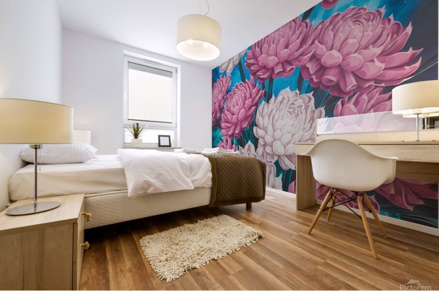 Blooming Petal Symphony Mural print