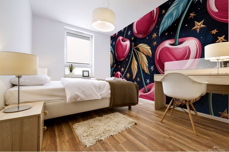 Celestial Cherry Glow Impression murale