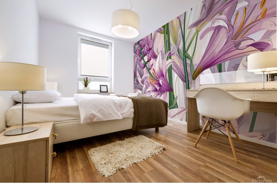 Blossoming Elegance Unveiled Mural print