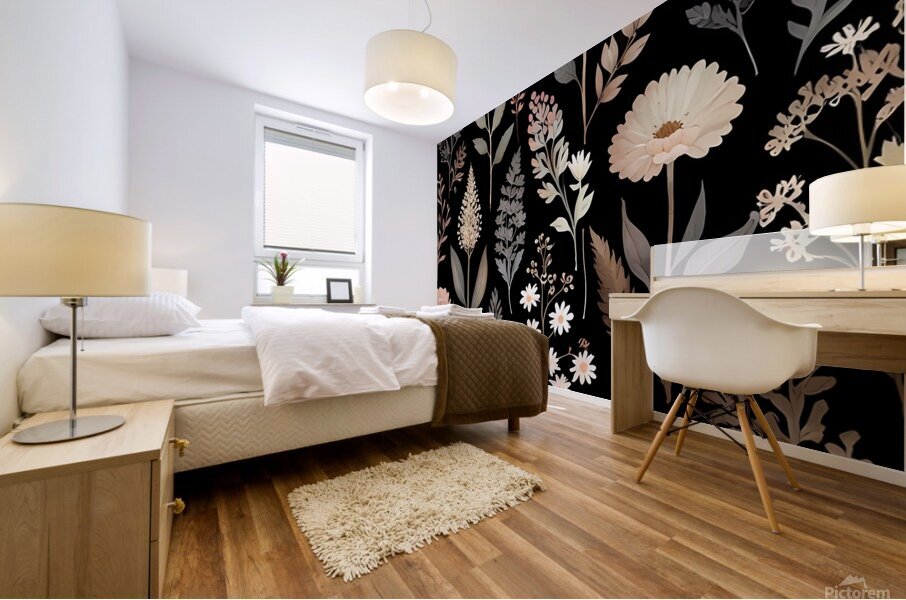 Botanical Elegance Unveiled Mural print