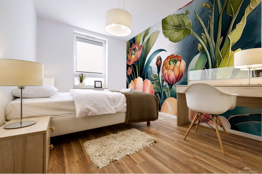 Vivid Blossoms Elegance Mural print