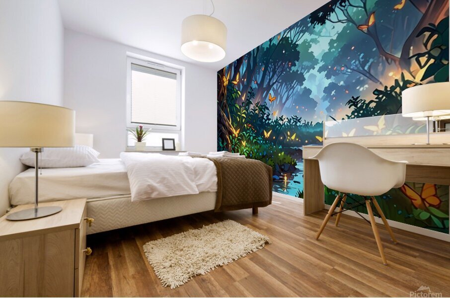 Ethereal Forest Symphony Mural print