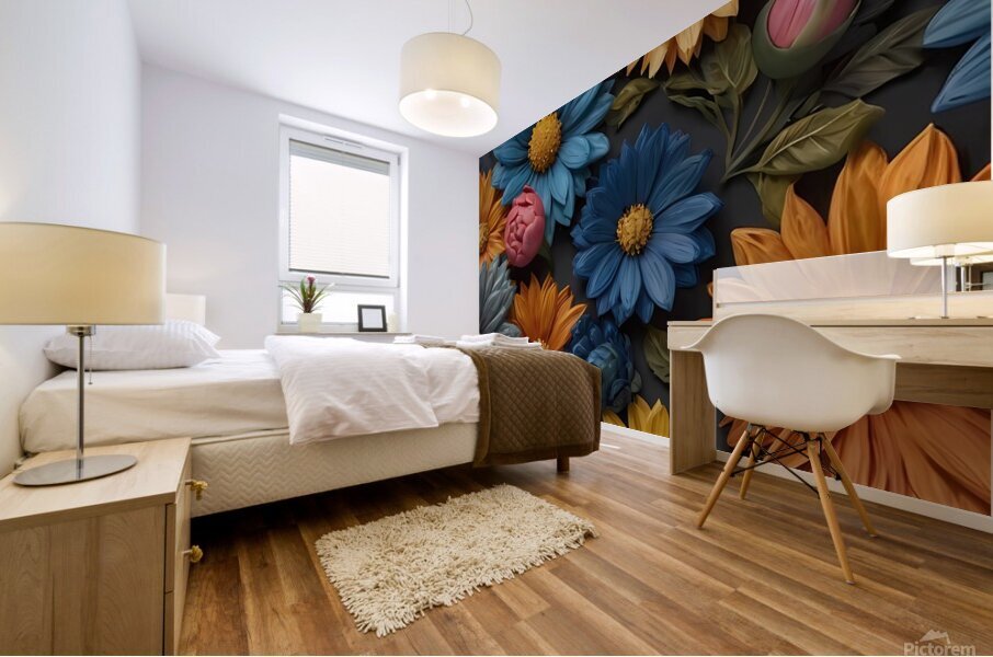 Blooming Elegance Unveiled Mural print
