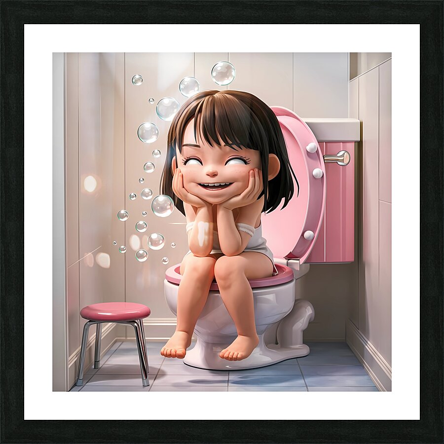 Happy poops time Picture Frame print