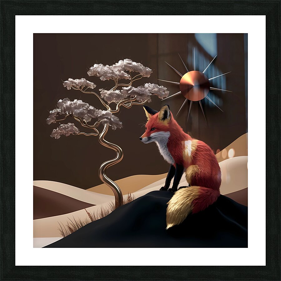 The Enigmatic Fox Picture Frame print