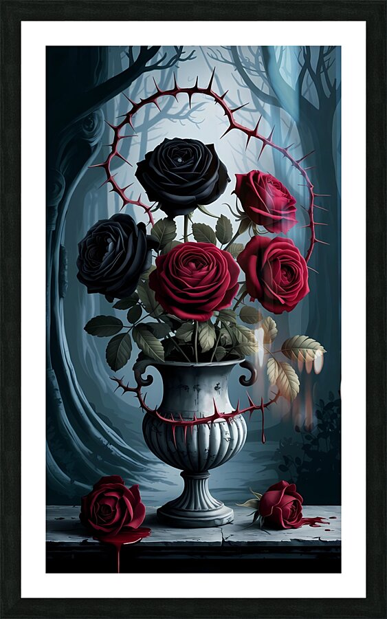 Thorned Elegance Bloom Picture Frame print
