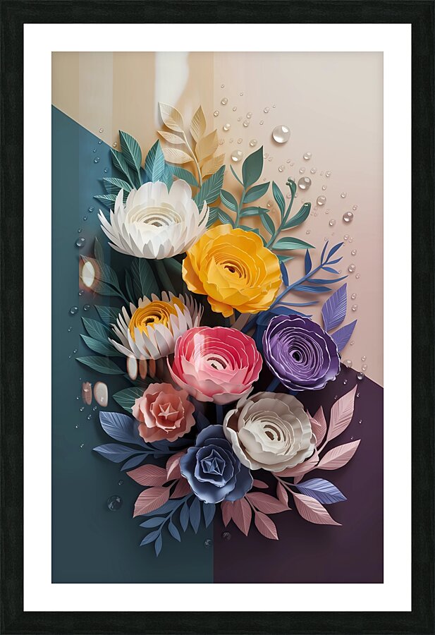 Whimsical Floral Elegance Picture Frame print