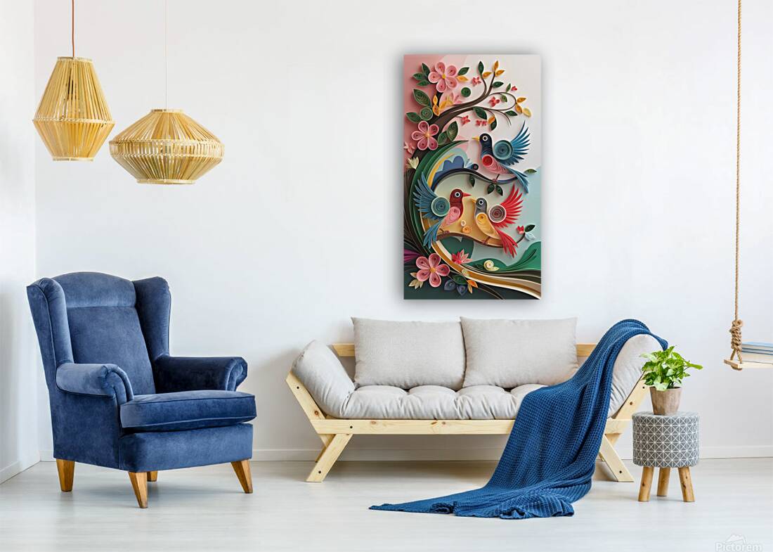 Whimsical Feathered Harmony Reproduction