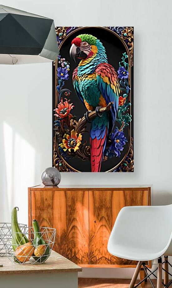 Radiant Fractal Parrot by RAHEEM